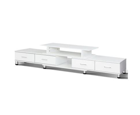 Artiss TV Unit TV Cabinet Entertainment Unit Stand Wooden 160CM To 220CM Lowline Storage Drawers White