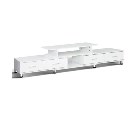 Artiss TV Unit TV Cabinet Entertainment Unit Stand Wooden 160CM To 220CM Lowline Storage Drawers White