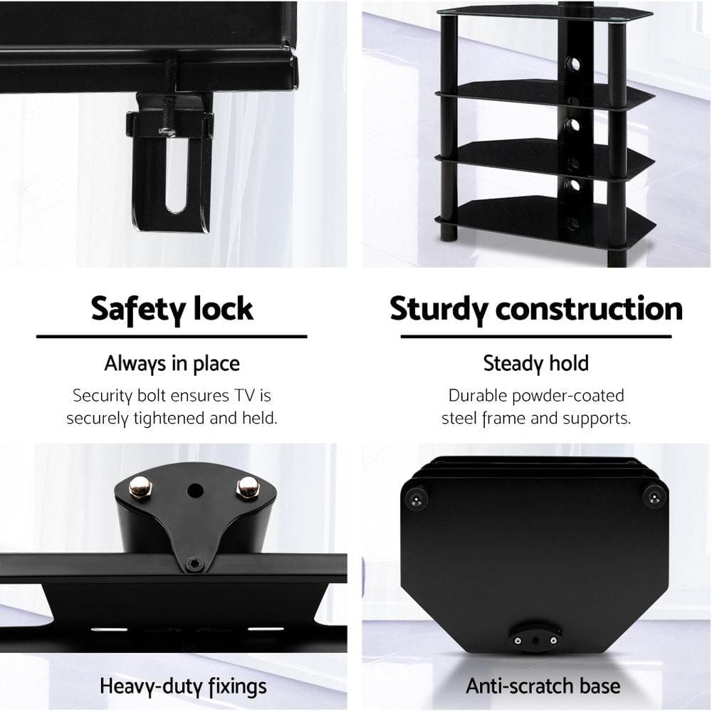 Artiss TV Accessories TV Mount Stand Swivel Bracket 3 Tier Floor Shelf 32 to 50 inch Universal