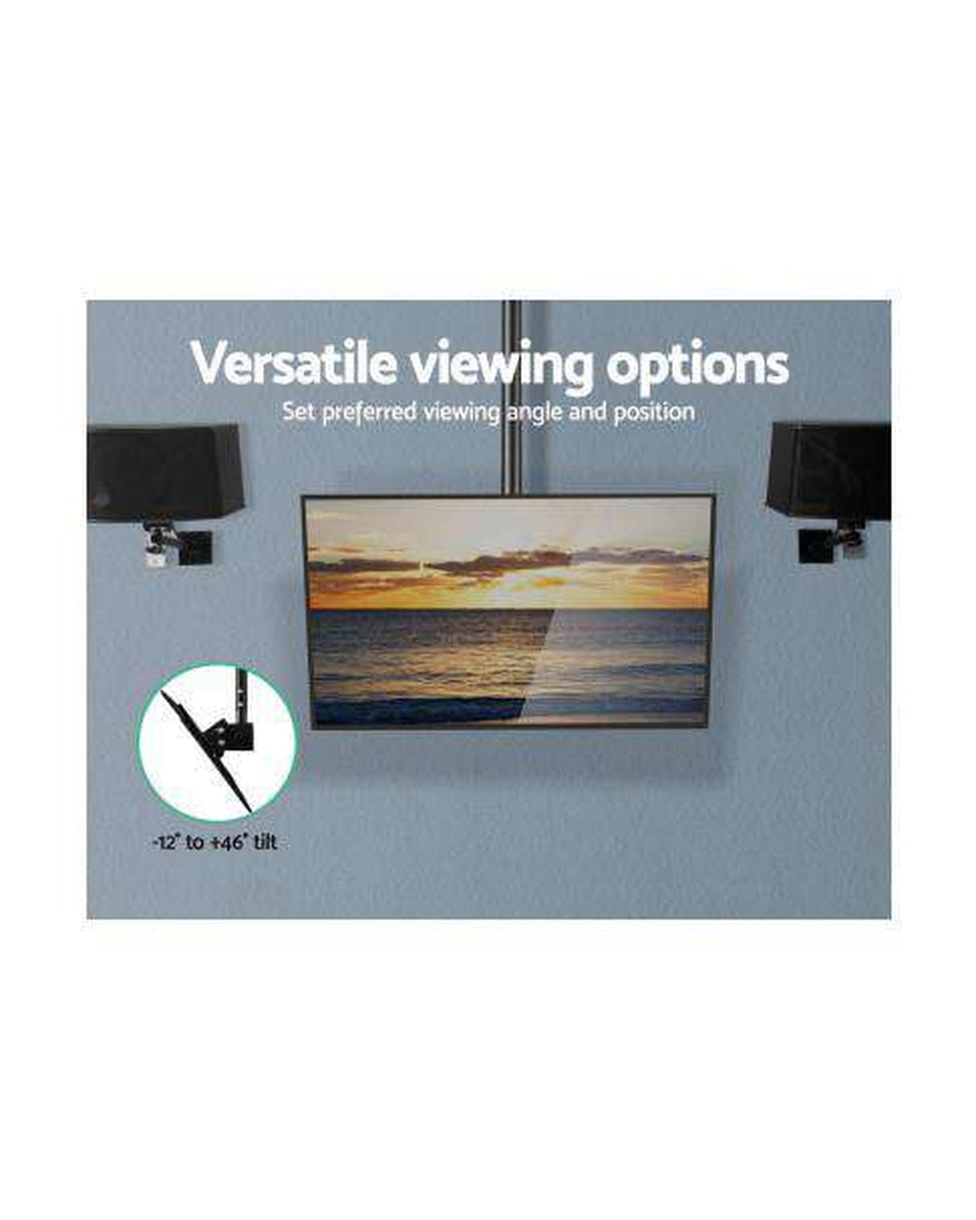 Artiss TV Accessories TV Wall Ceiling Mount Bracket Full Motion Tilt Swivel 32 42 50 55 60 65 70 75 inch