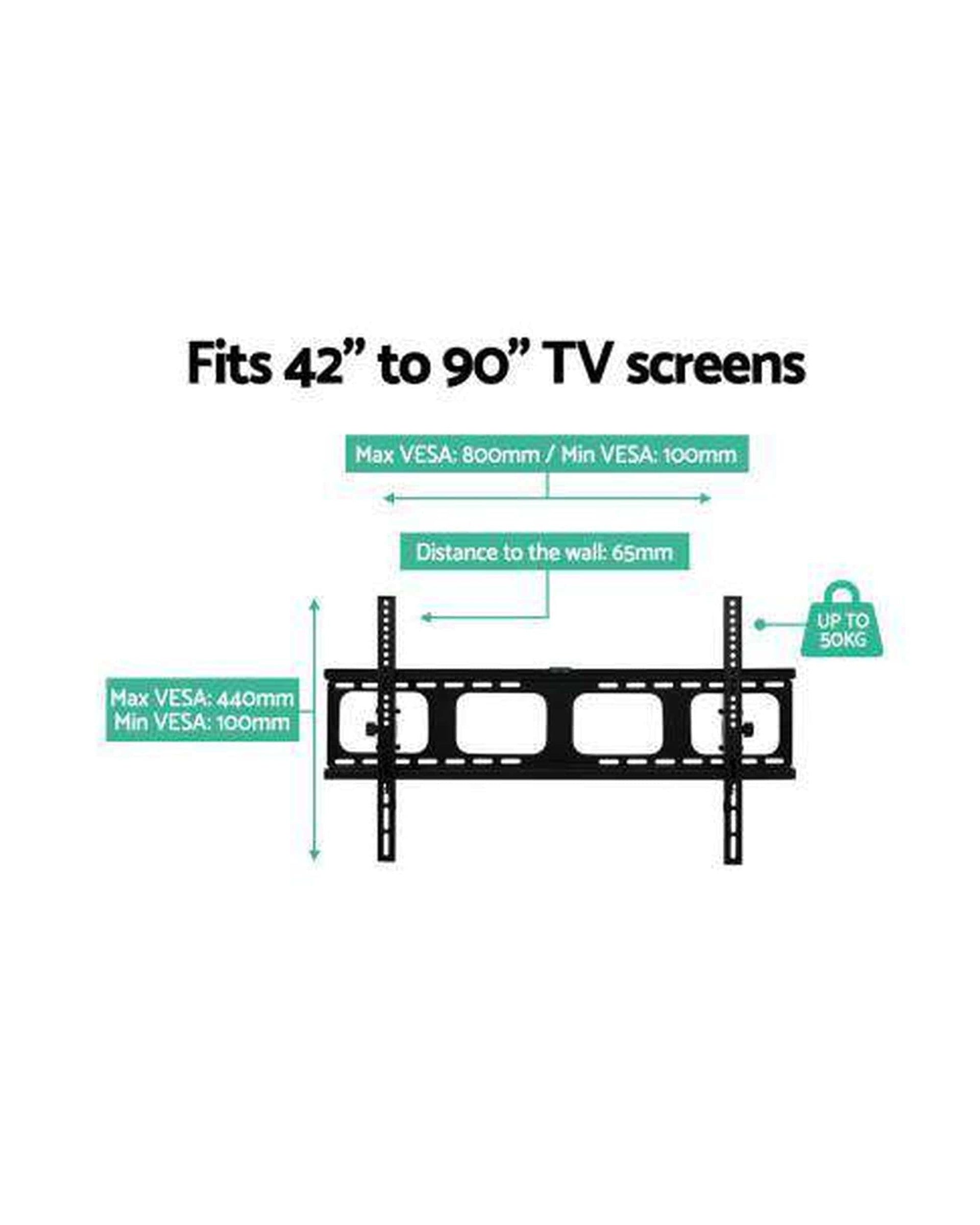 Artiss TV Accessories TV Wall Mount Bracket Tilt Flat Slim LED LCD Plasma 42 55 65 75 90 inch