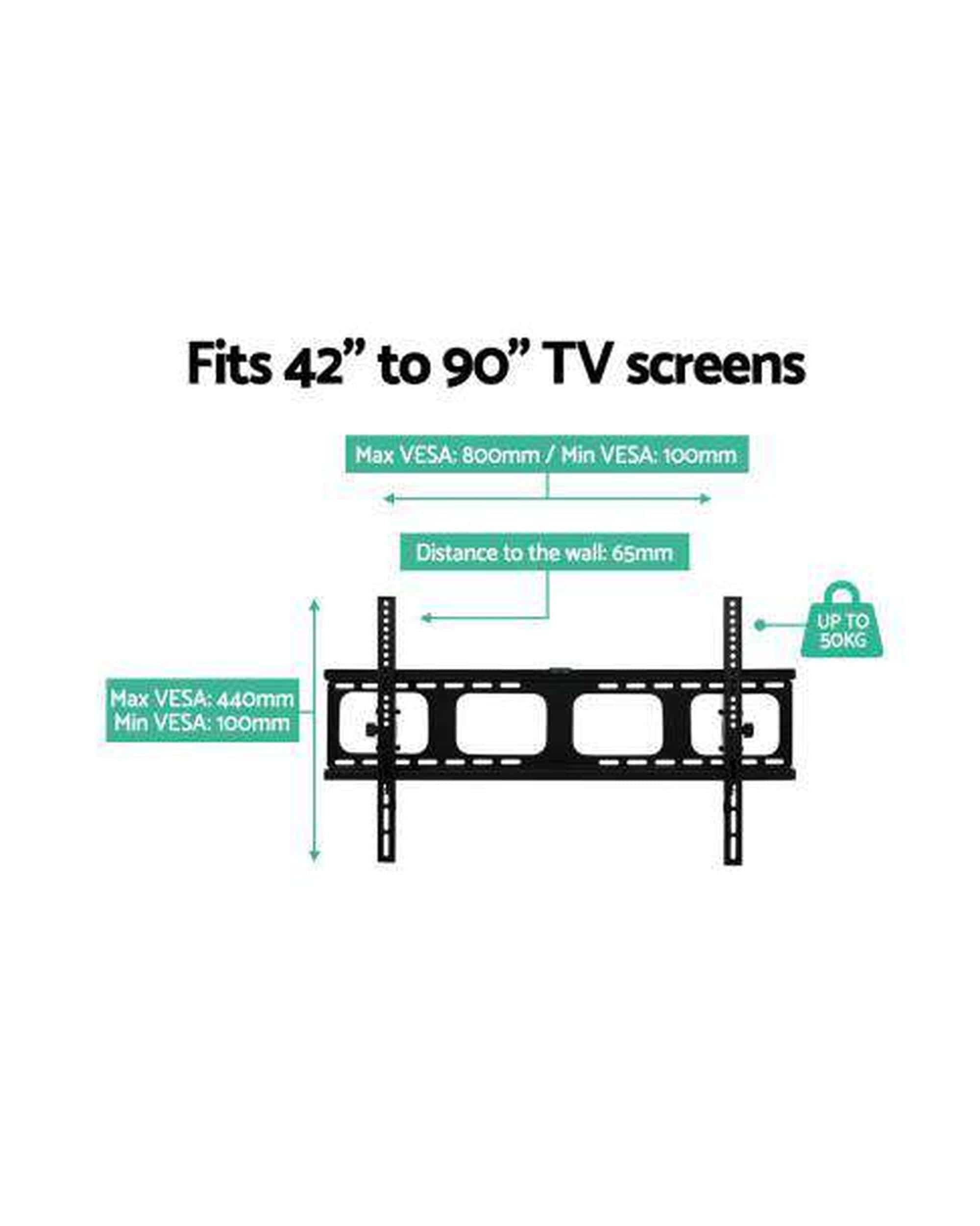 Artiss TV Accessories TV Wall Mount Bracket Tilt Flat Slim LED LCD Plasma 42 55 65 75 90 inch
