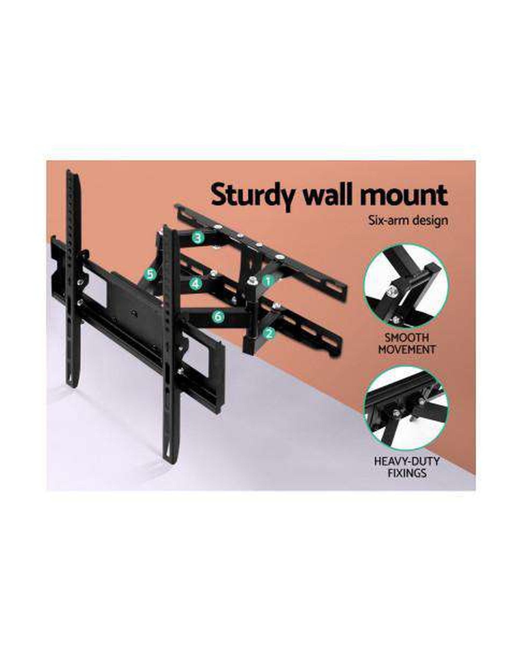 Artiss TV Accessories TV Wall Mount Bracket Tilt Swivel Full Motion Flat Slim LED LCD 23 32 42 50 55 inch