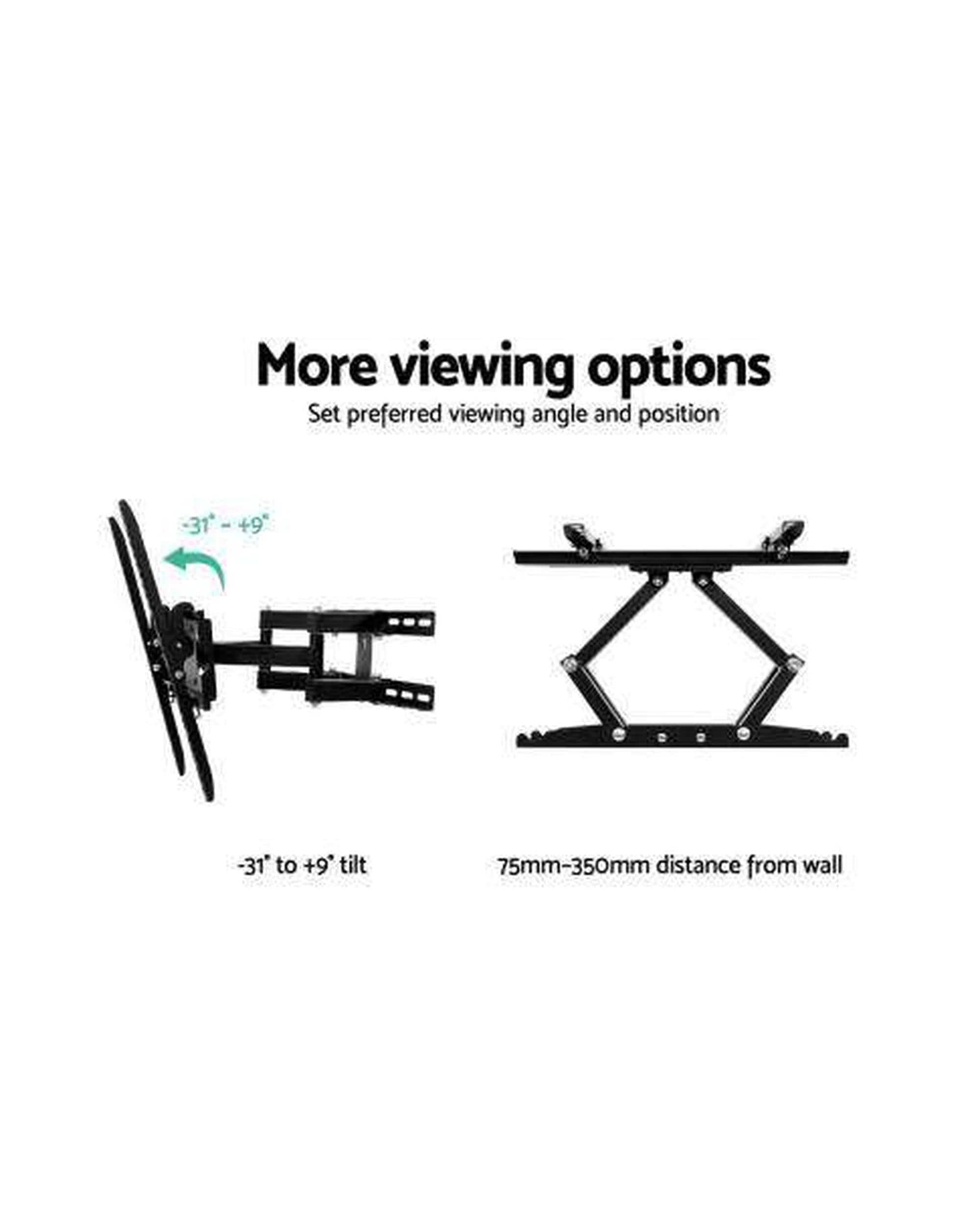 Artiss TV Accessories TV Wall Mount Bracket Tilt Swivel Full Motion Flat Slim LED LCD 23 32 42 50 55 inch