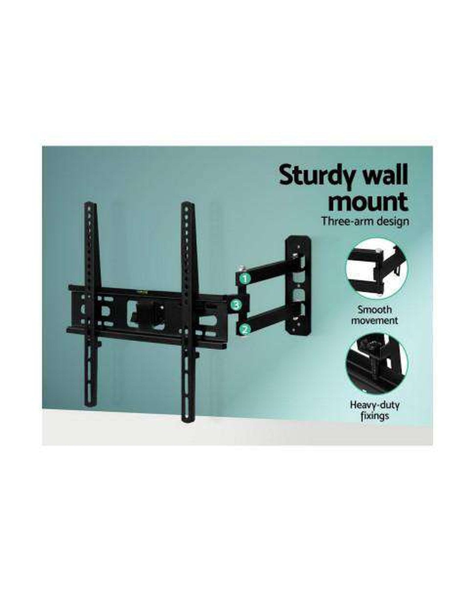 Artiss TV Accessories TV Wall Mount Bracket Tilt Swivel Full Motion Flat Slim LED LCD 23 inch to 55 inch