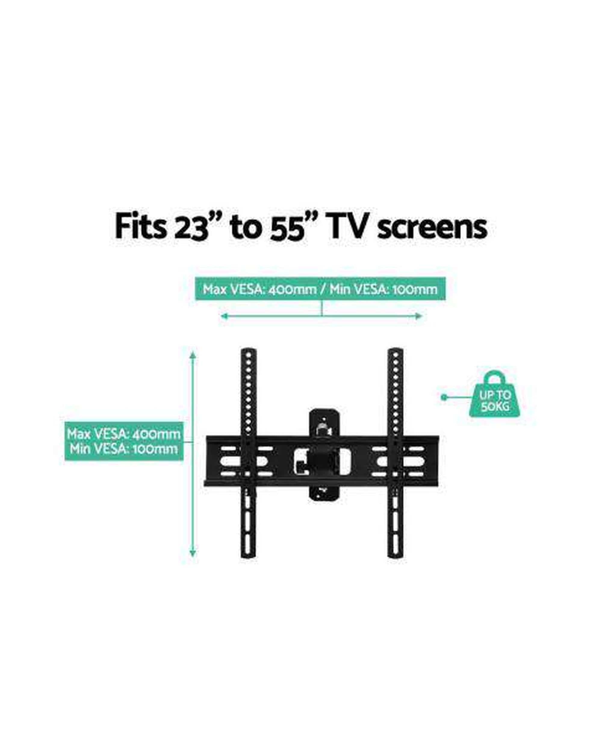 Artiss TV Accessories TV Wall Mount Bracket Tilt Swivel Full Motion Flat Slim LED LCD 23 inch to 55 inch