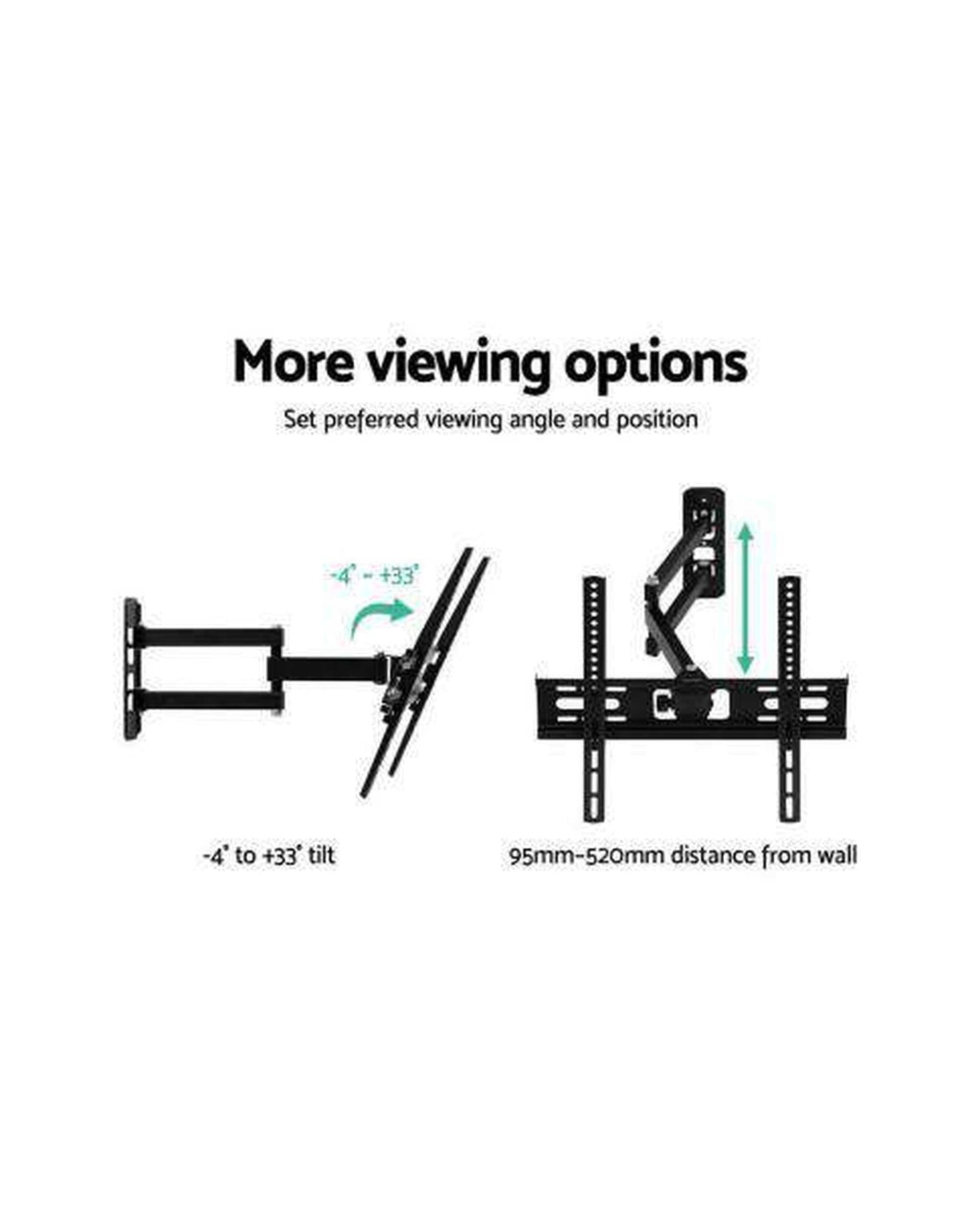 Artiss TV Accessories TV Wall Mount Bracket Tilt Swivel Full Motion Flat Slim LED LCD 23 inch to 55 inch
