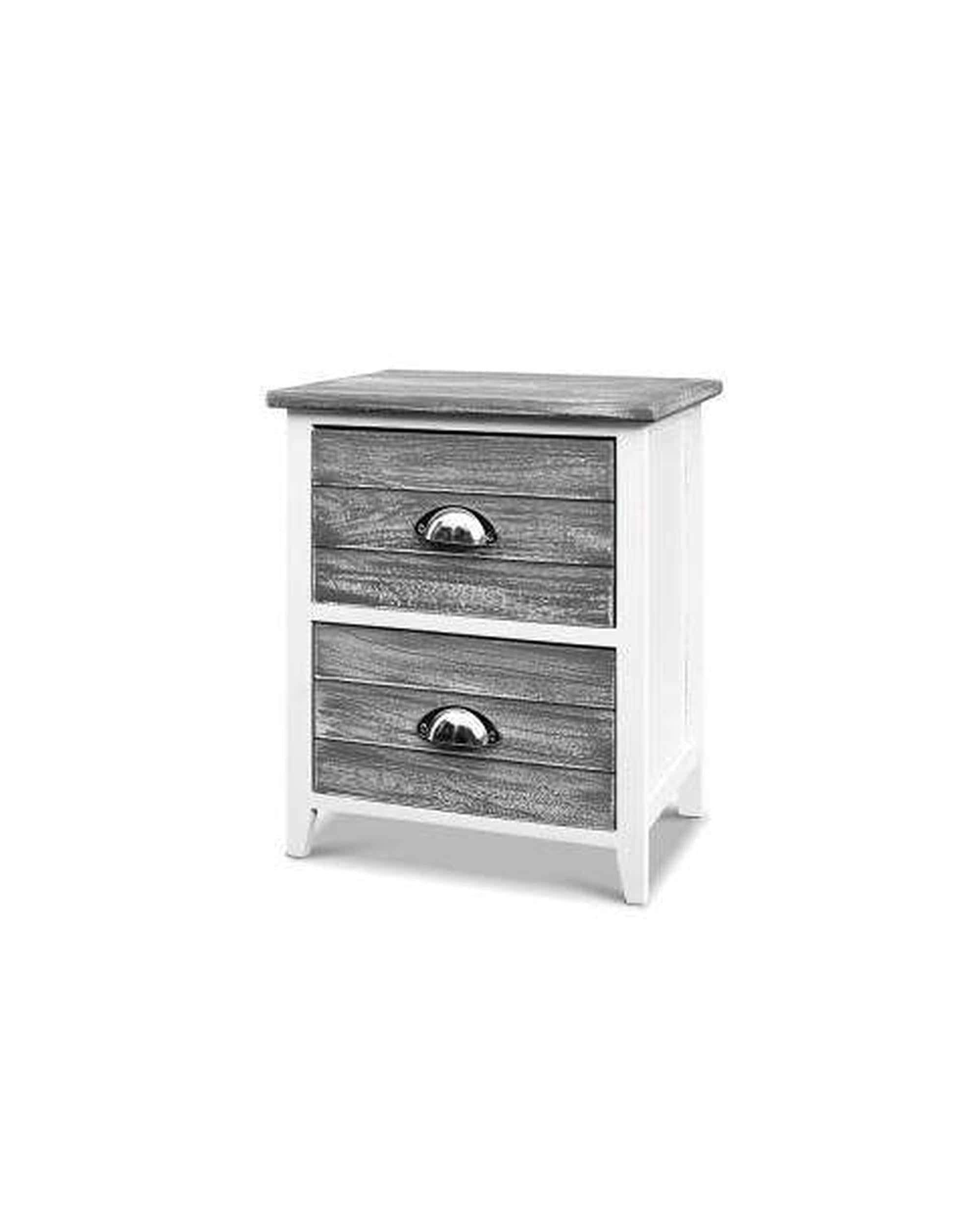 Artiss Bedside Table Two Bedside Table - Grey