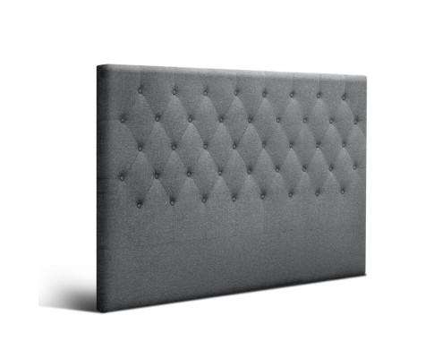 Artiss Bedhead Upholstered Fabric Head Board - Grey