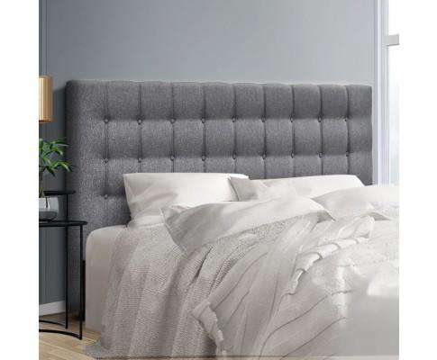 Artiss Bedhead Upholstered Fabric Headboard - Grey