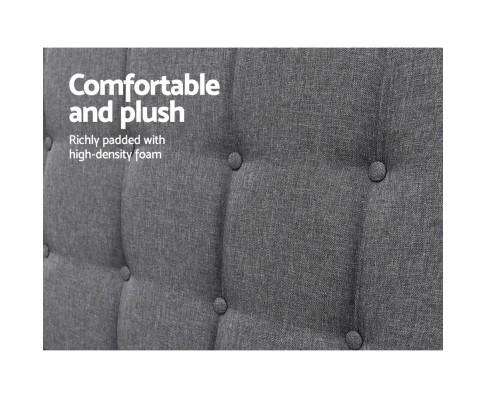Artiss Bedhead Upholstered Fabric Headboard - Grey