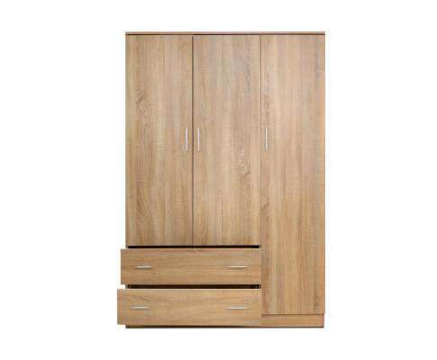 Artiss Chest of Drawers Wardrobe Bedroom Clothes Closet 3 Doors Storage Cabinet Organiser Armoire
