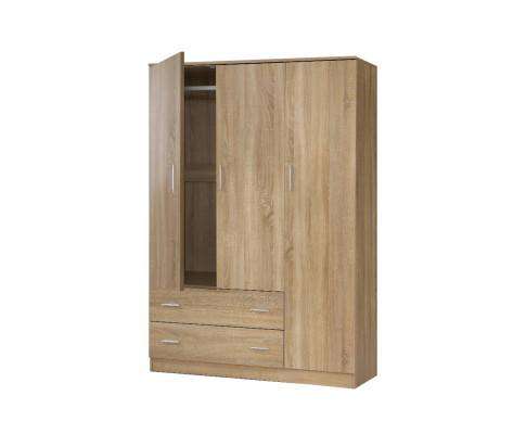 Artiss Chest of Drawers Wardrobe Bedroom Clothes Closet 3 Doors Storage Cabinet Organiser Armoire