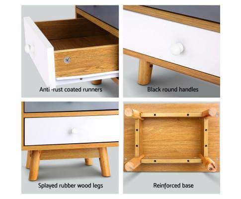 Artiss Bedside Table Wooden Beside Table