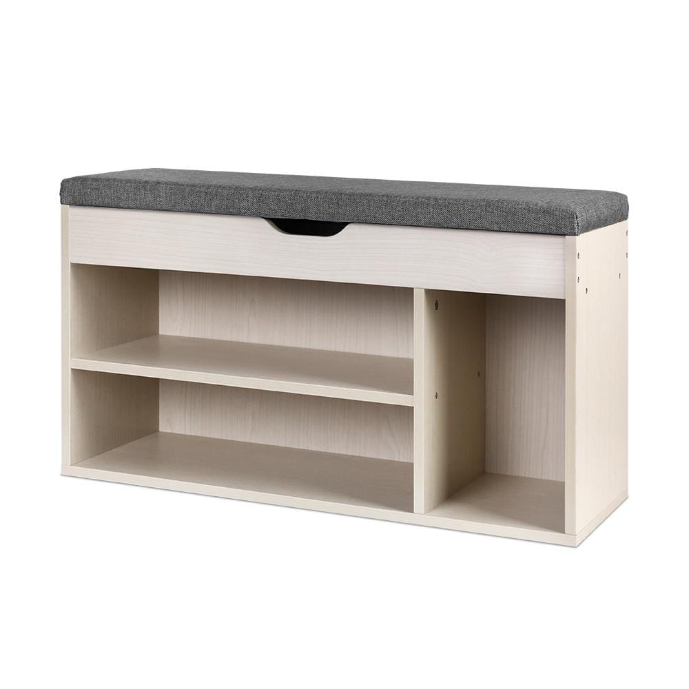 Artiss Shoe Rack Wooden Shoe Organiser - Natural