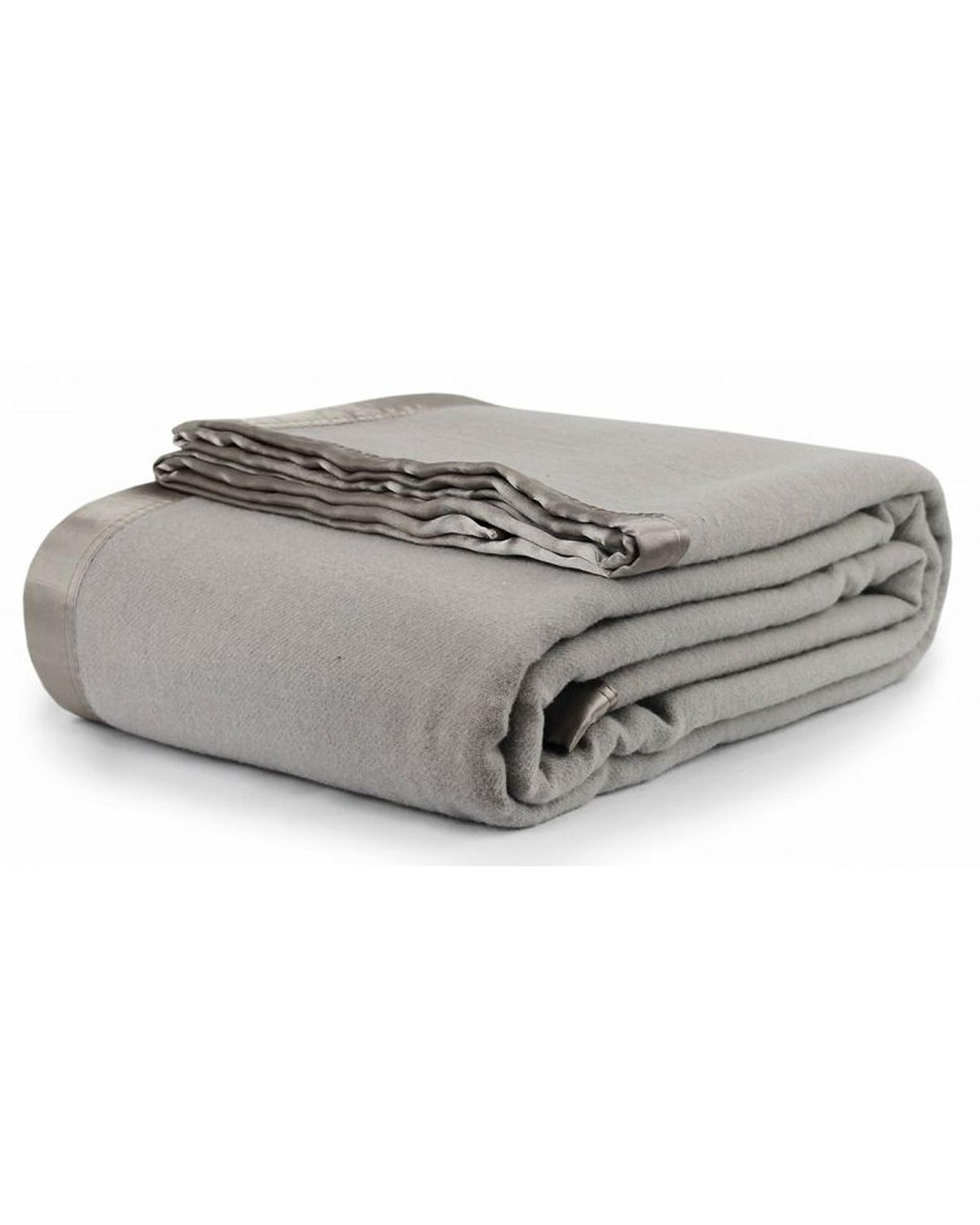 Jason Bedding AUSTRALIAN WOOL BLANKET W/SATIN TRIM EDGE 500gsm - Silver Jason Bedding
