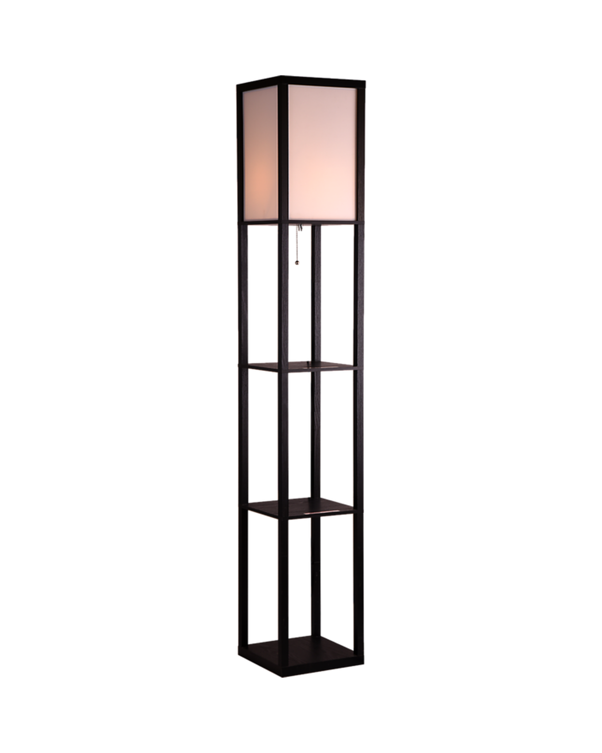 Shelf Floor Lamp - Shade Diffused Light Source with Open-Box Shelves - Type A Palermo