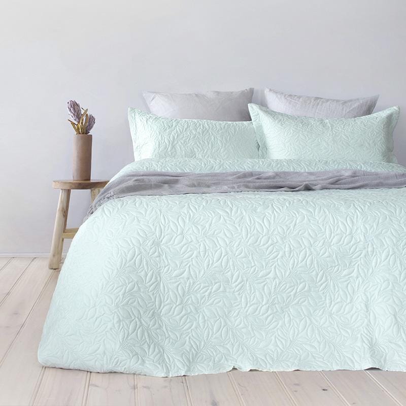 Bambury Coverlet Bambury Botanica Coverlet Set - Glacier