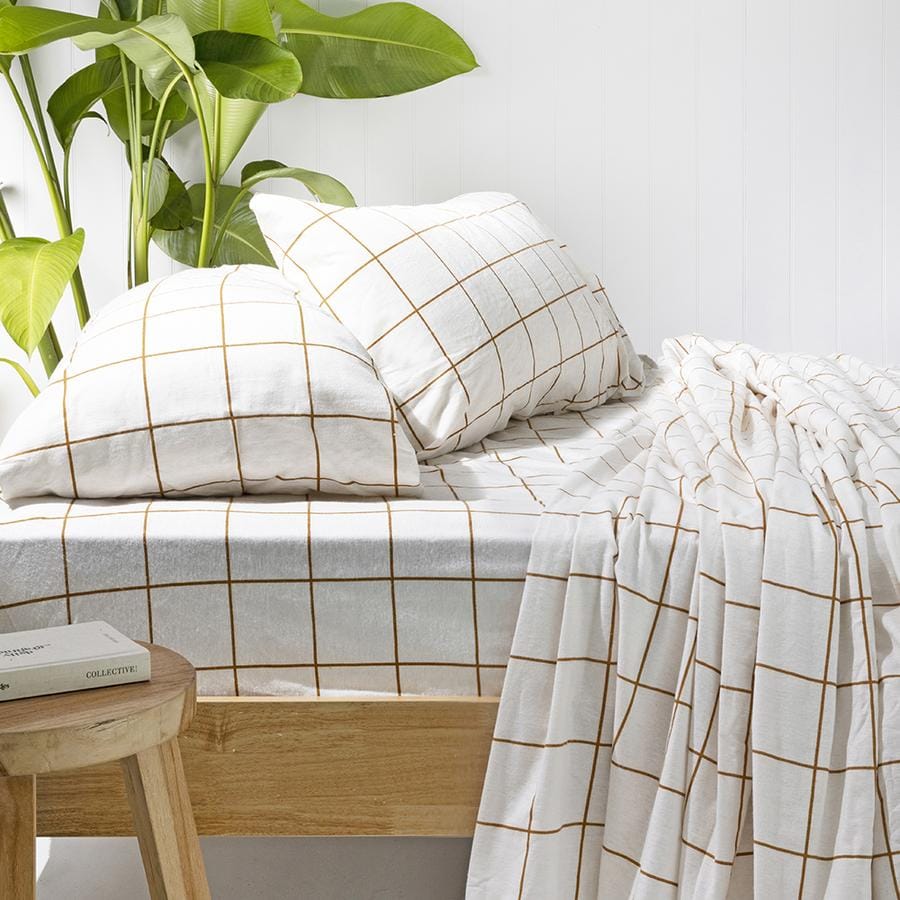 Bambury Bed Sheets Bambury Carrington Flannelette Sheet Set - Ivory