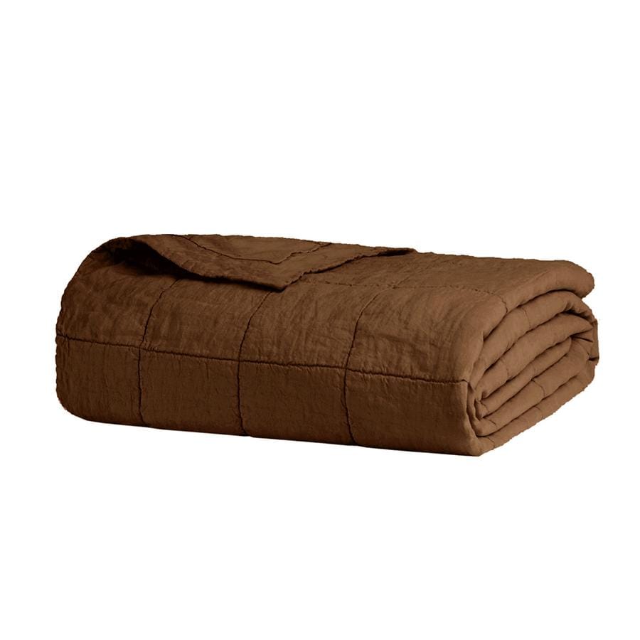 Bambury Coverlet Bambury French Flax Linen Quilted Coverlet -  Queen/King - Hazel