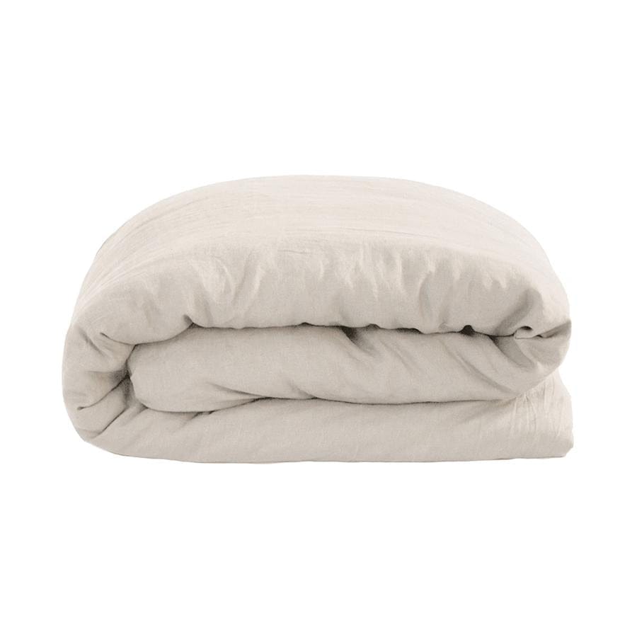 Bambury Quilt Cover Bambury French Linen Quilt Cover Set - Pebble