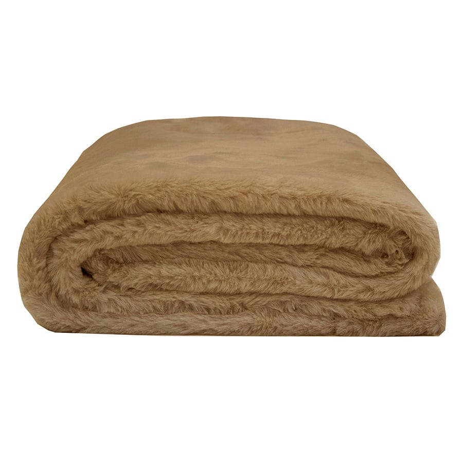 Bambury Blanket Bambury Frida Faux Fur Throw - Biscuit