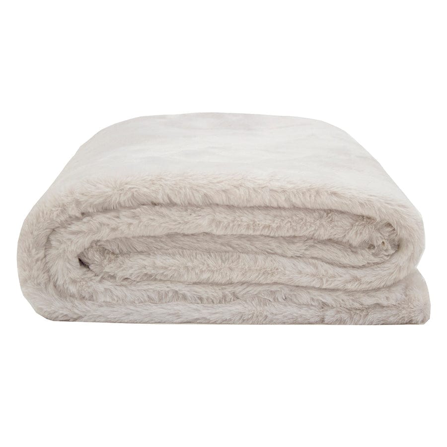 Bambury Blanket Bambury Frida Faux Fur Throw - Pebble