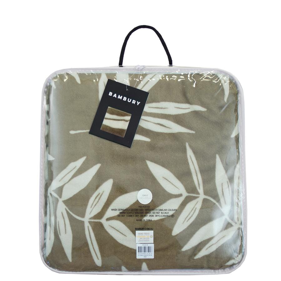 Bambury Blanket Bambury Hakea Ultraplush Blanket - Olive
