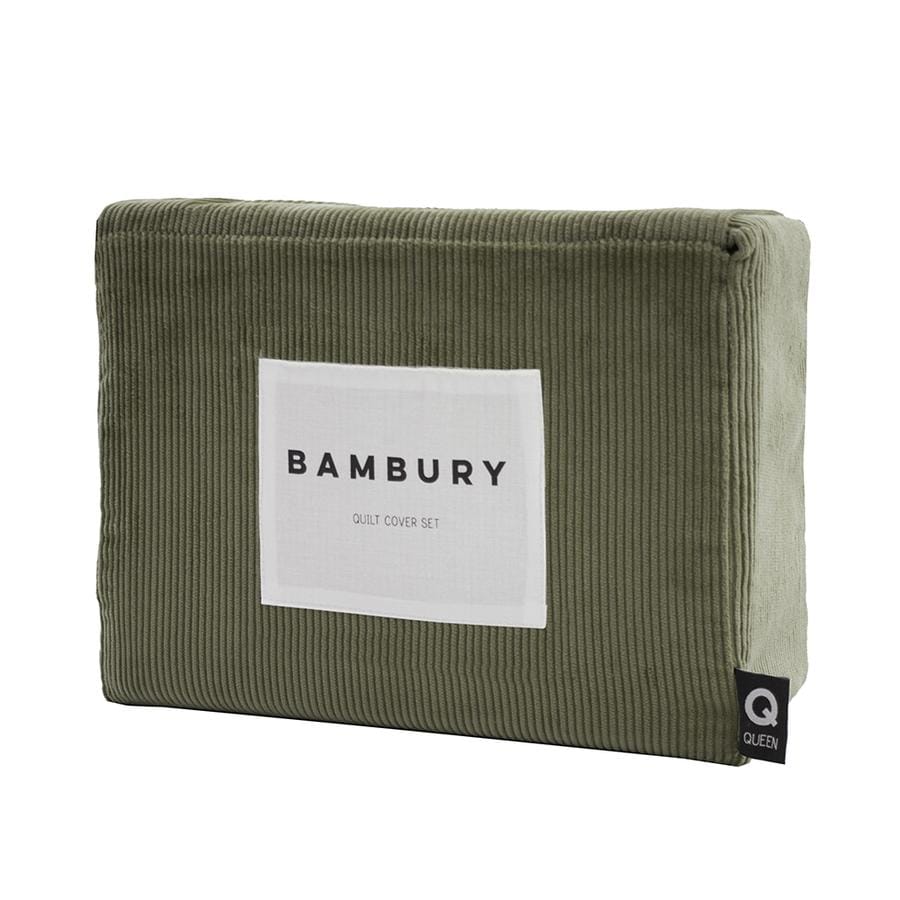 Bambury Quilt Cover Bambury Sloane Quilt Cover Set - Olive