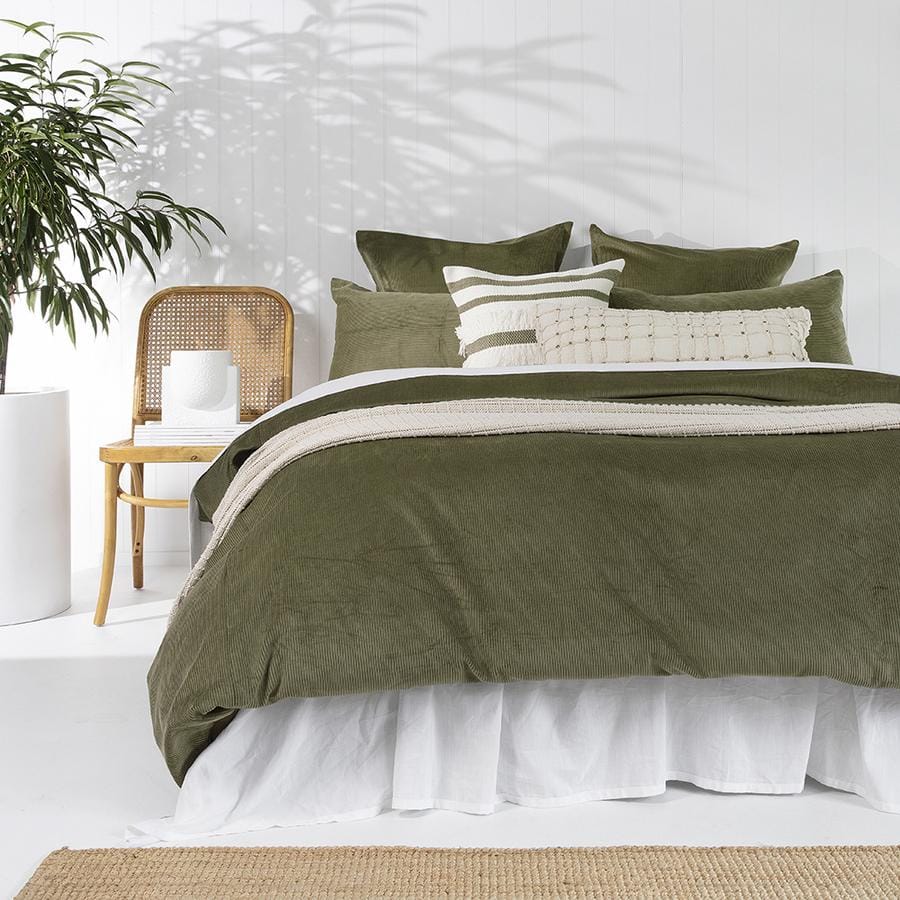 Bambury Quilt Cover Bambury Sloane Quilt Cover Set - Olive