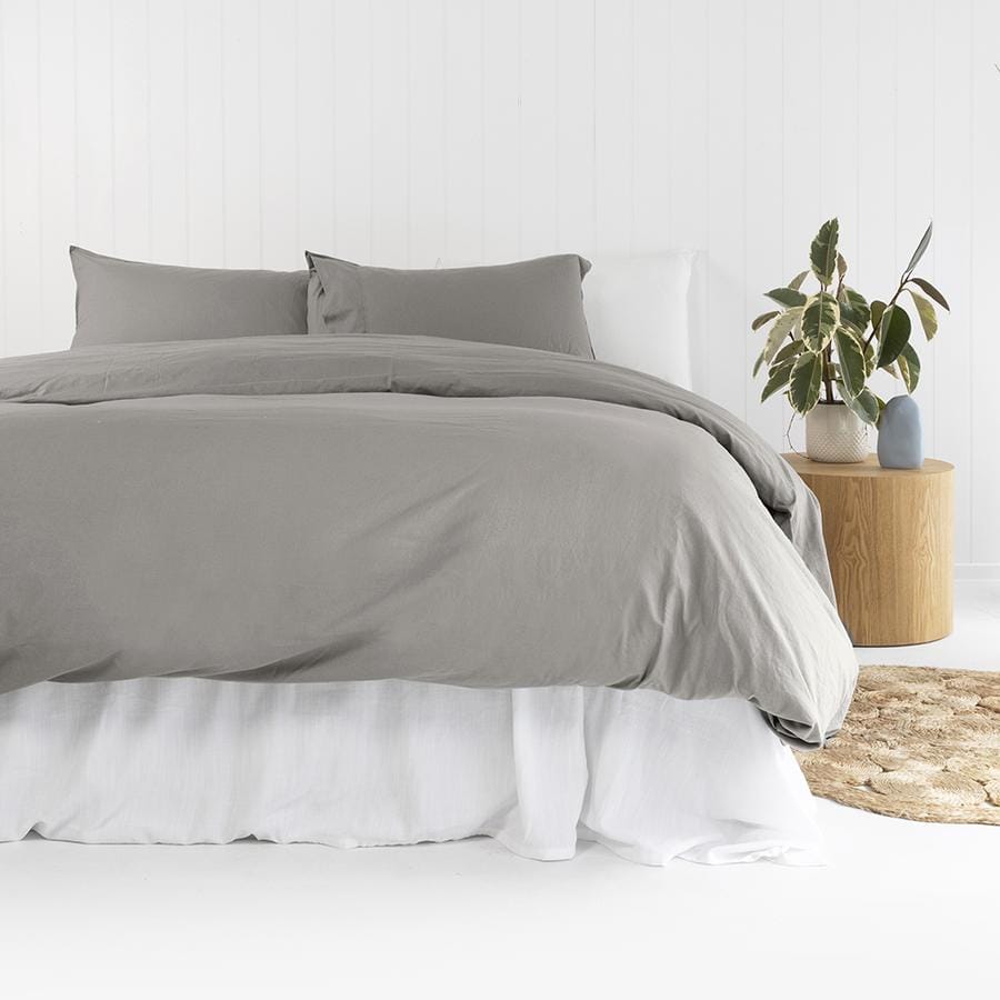 Bambury Quilt Cover Bambury Temple Organic Quilt Cover Sets - Grey