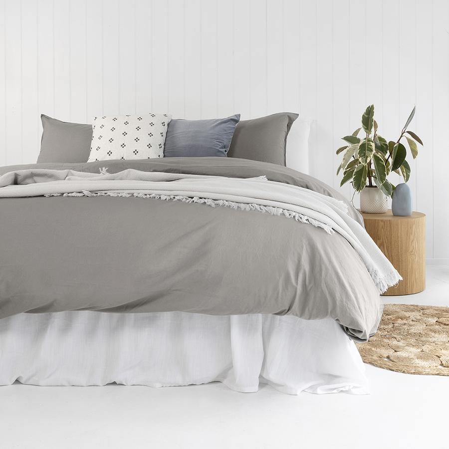 Bambury Quilt Cover Bambury Temple Organic Quilt Cover Sets - Grey