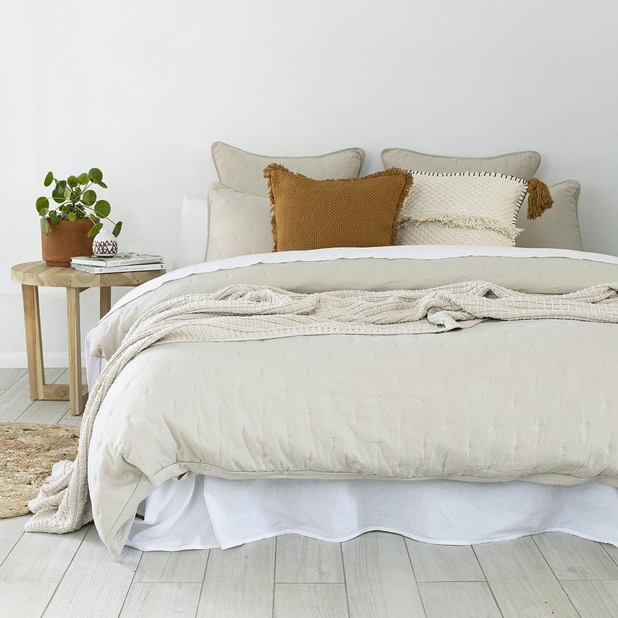 Bambury Quilt Cover Bambury Willare Quilt Cover Set - Pebble