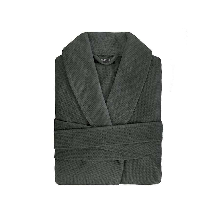 Bambury Pajamas Charcoal Bambury Chateau Waffle Robe - Medium/Large