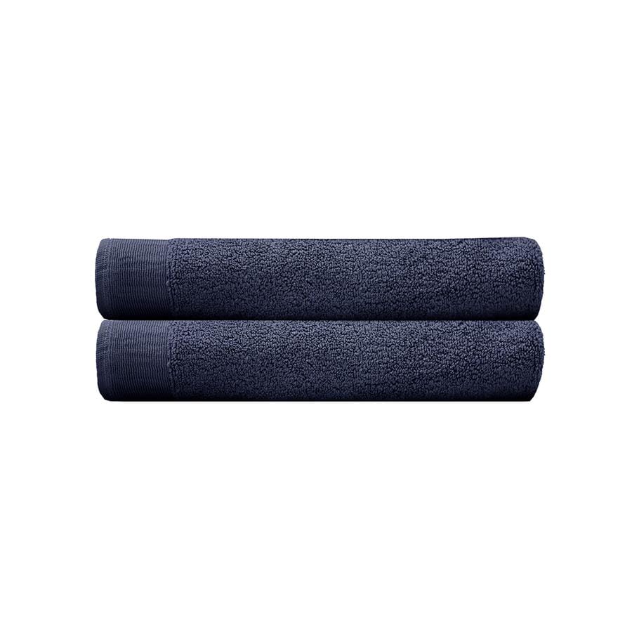 Bambury Bathroom Towel Sets Navy Bambury Elvire Bath Towel  2 Pack