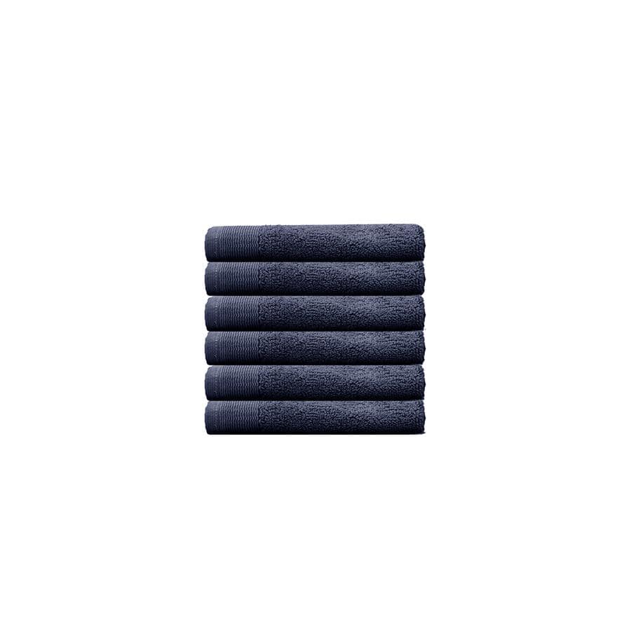 Bambury Bathroom Towel Sets Navy Bambury Elvire Face Washer - 6 Pack