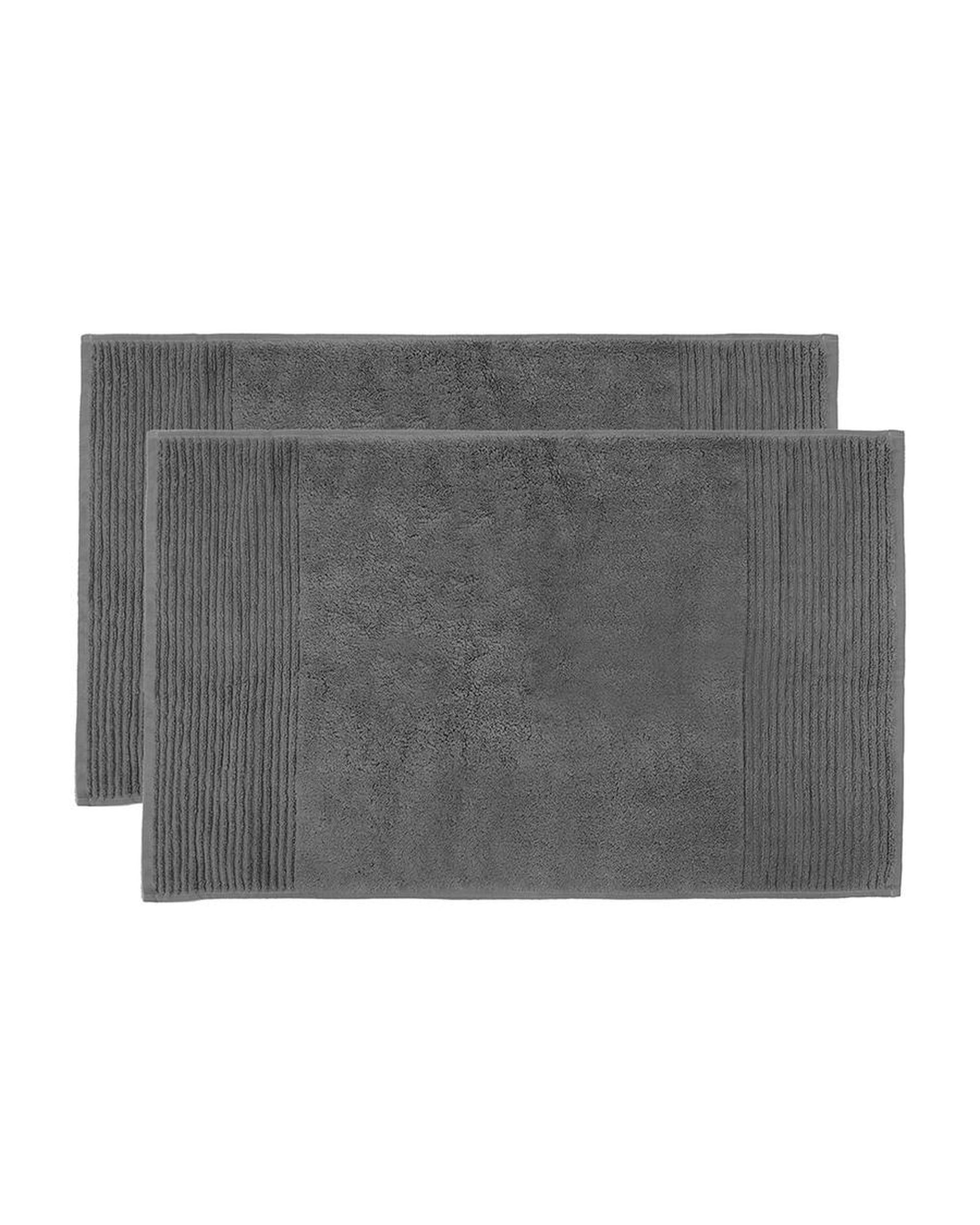 Bambury Bathroom Mat Pewter Bambury Elvire Bath Mats - 2 pack