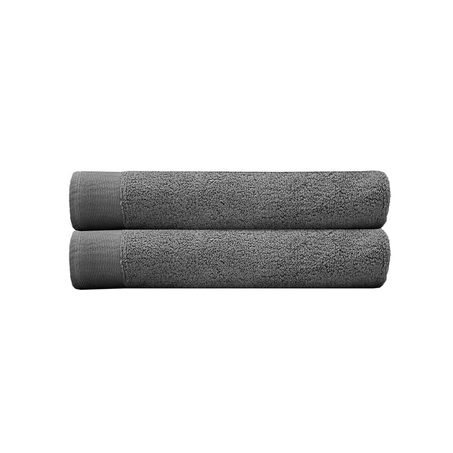 Bambury Bathroom Towel Sets Pewter Bambury Elvire Bath Towel  2 Pack