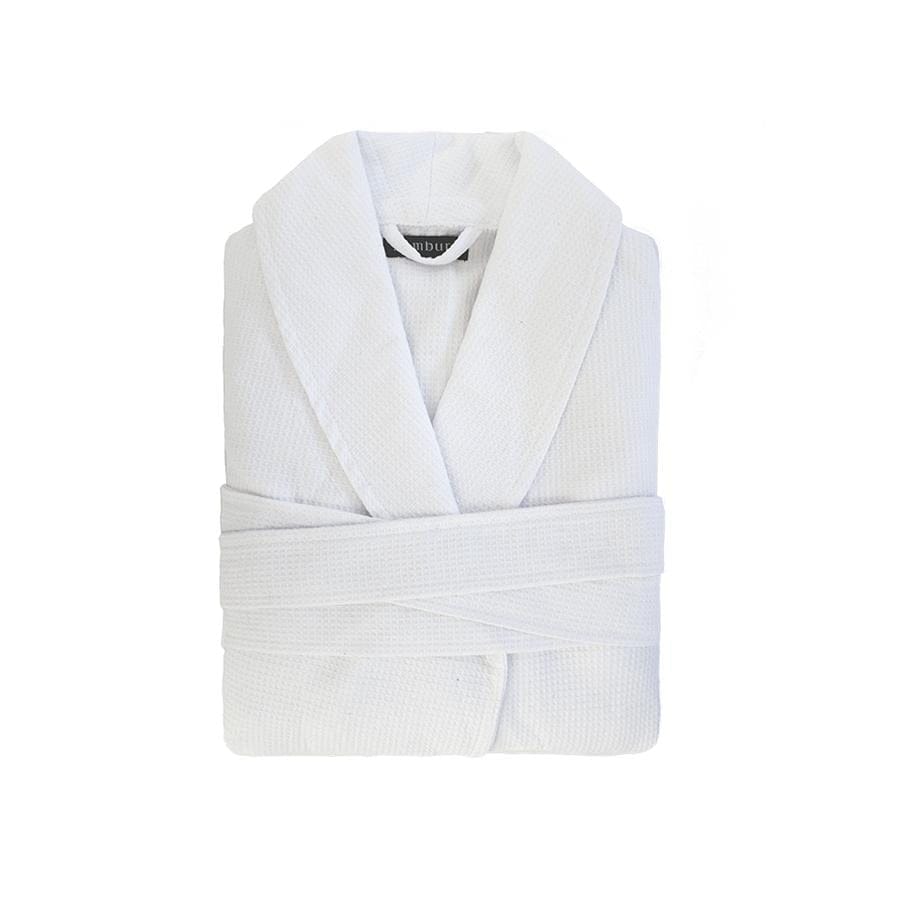 Bambury Pajamas White Bambury Chateau Waffle Robe - Medium/Large