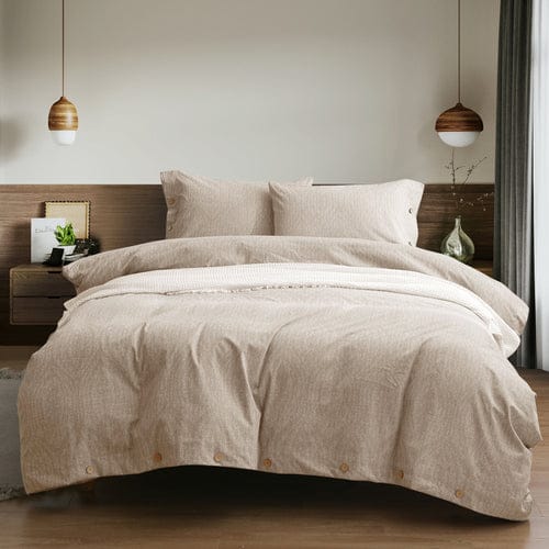 Bas Phillips Quilt Cover Amalfi Sand / Queen Bas Phillips Jacquard Quilt Cover Set