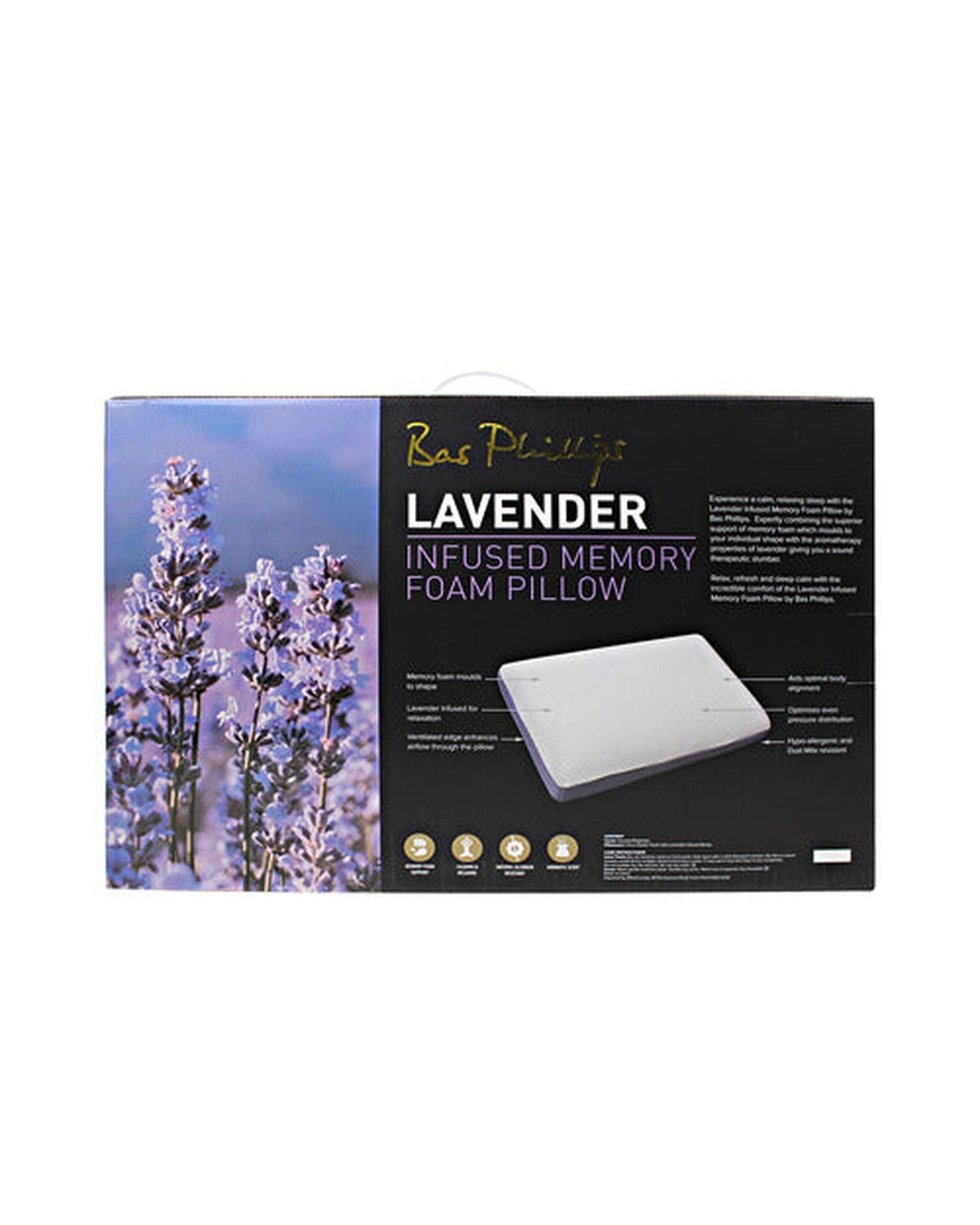 Bas Phillips Pillows/Cushions Bas Phillips Lavender Infused Memory Foam Pillow