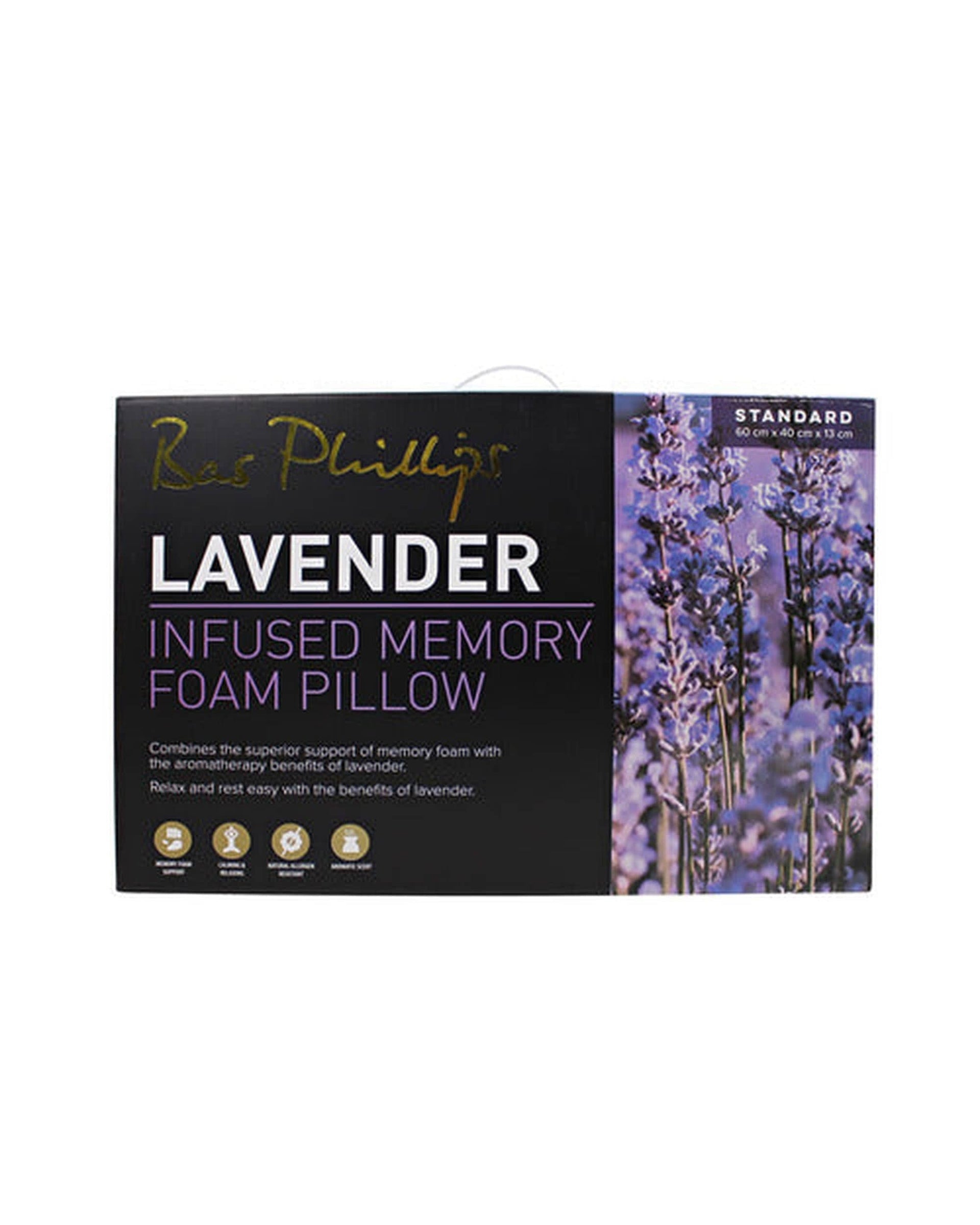 Bas Phillips Pillows/Cushions Bas Phillips Lavender Infused Memory Foam Pillow