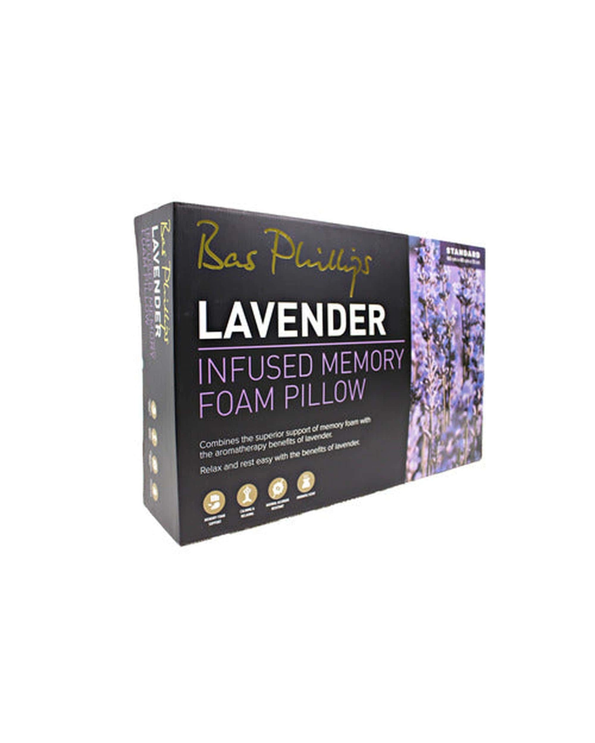 Bas Phillips Pillows/Cushions Bas Phillips Lavender Infused Memory Foam Pillow