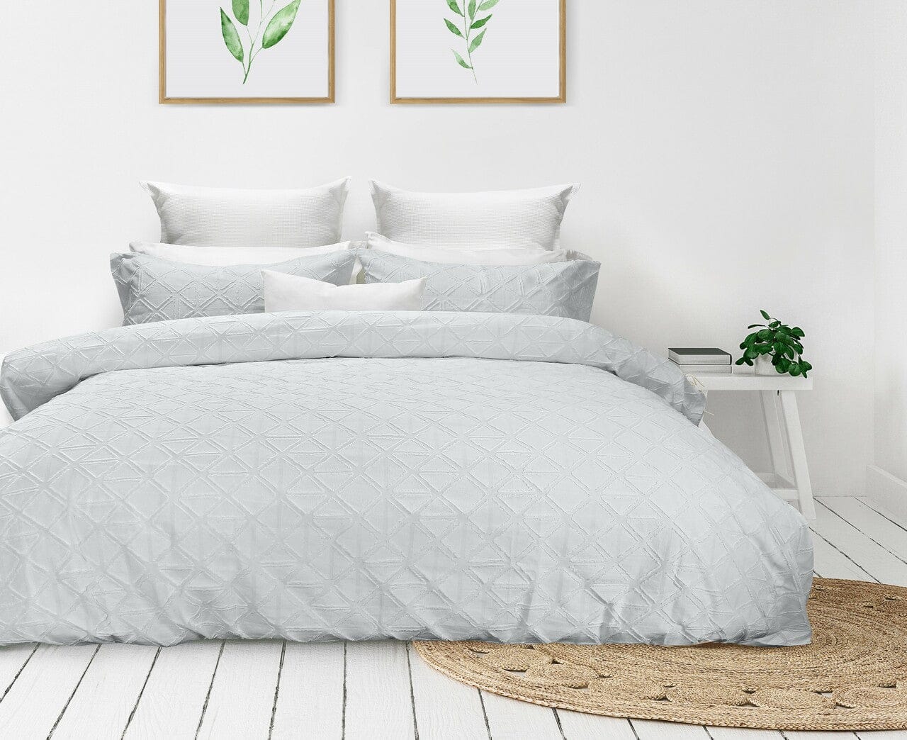 Bas Phillips Quilt Cover Double / Silver Bas Phillips Avalyn Quilt Cover Set