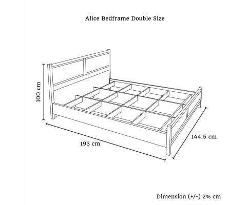 Alice Bed Double Oak Melbournians Furniture
