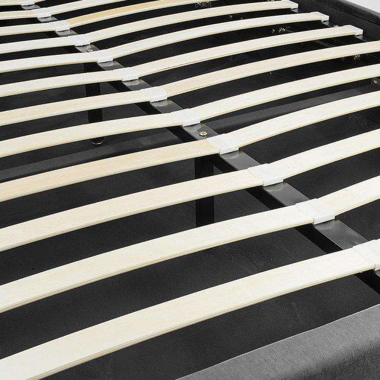 GAS LIFT BED FRAME WITH HEADBOARD -  DARK GREY Big Bedding Australia