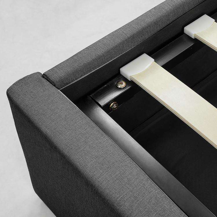 GAS LIFT BED FRAME WITH HEADBOARD -  DARK GREY Big Bedding Australia