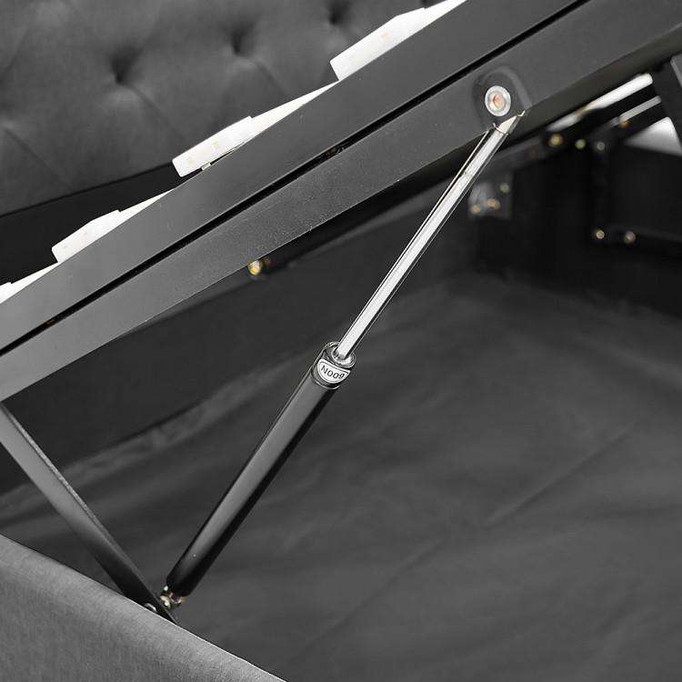 GAS LIFT BED FRAME WITH HEADBOARD -  DARK GREY Big Bedding Australia