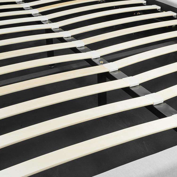 GAS LIFT BED FRAME WITH HEADBOARD -  GREY Big Bedding Australia