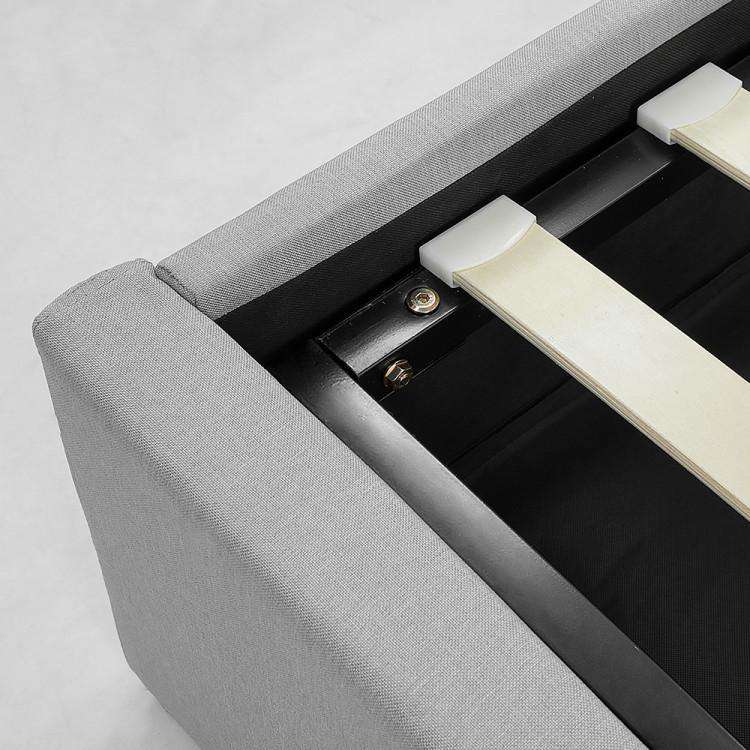 GAS LIFT BED FRAME WITH HEADBOARD -  GREY Big Bedding Australia